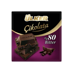Ülker Bitter Kare Çikolata %80 Kakaolu